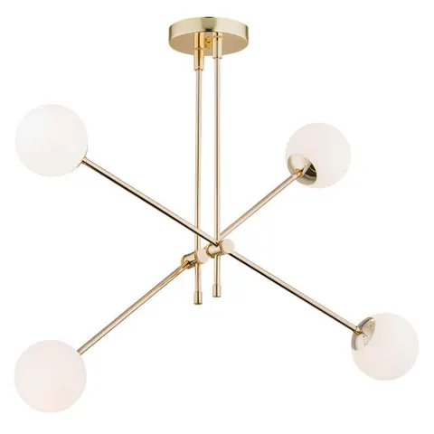 Lampa sufitowa cztery szklane kule na mosiężnych ramionach Argon 1695 Abstract 4xE14