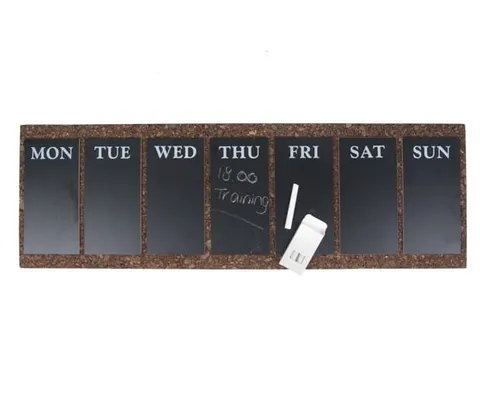 Tablica korkowa WEEKPLANNER czarna