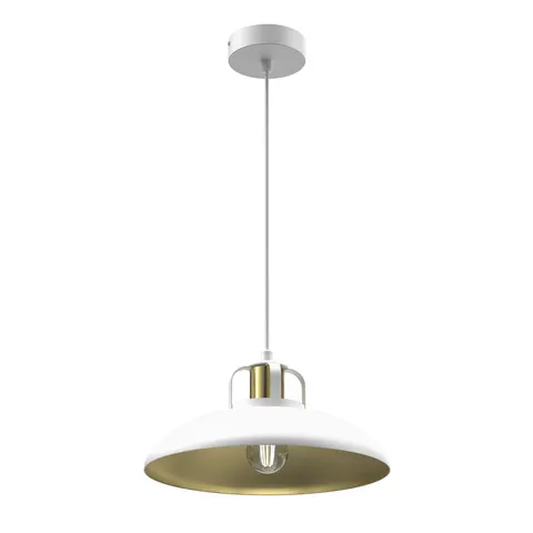 Lampa wisząca FELIX biała złota pojedyncza 1xE27 MLP7704