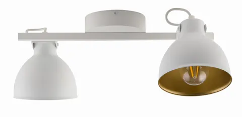 Lampa sufitowa MARS 2xE27 60W biała złota plafon Sigma 32269
