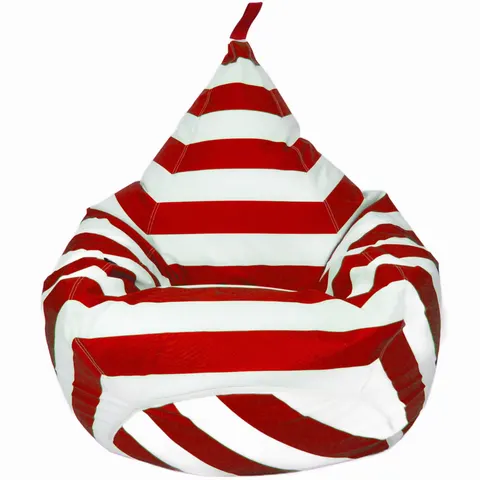 Puf TIPI XL paski biało-czerwone