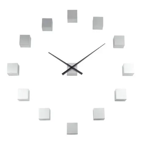 Zegar ścienny DIY CUBIC srebrny