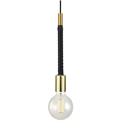Lampa sufitowa wisząca SADDLE 1 czarna złota