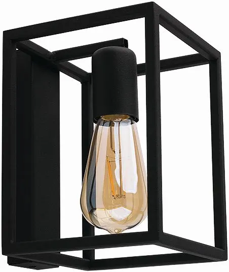 Lampa ścienna kinkiet CRATE 9046 Nowodvorski 25W LED E27 Stal lakierowana Czarny