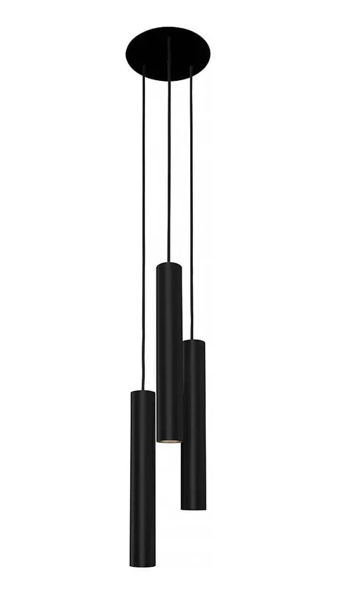 Czarna lampa wisząca nad stół trzy walce i okrągła rozeta Nowodvorski 8917 Eye III 3xGU10 20cm x 130cm