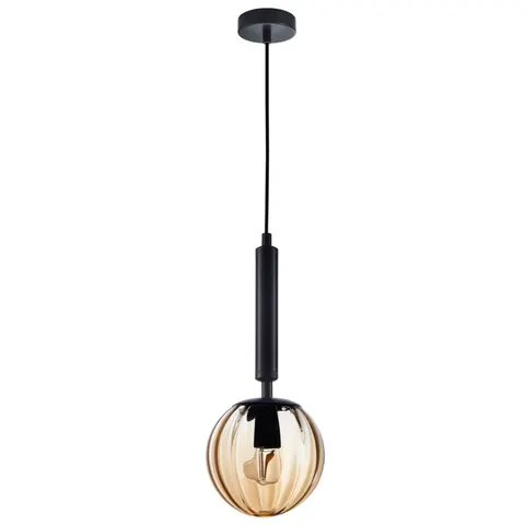 Lampa wisząca RAVENA bursztynowa