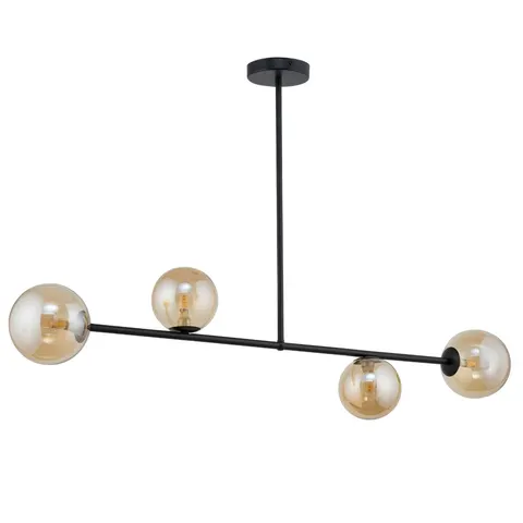 Lampa sufitowa, wisząca ROMA IV bursztynowa