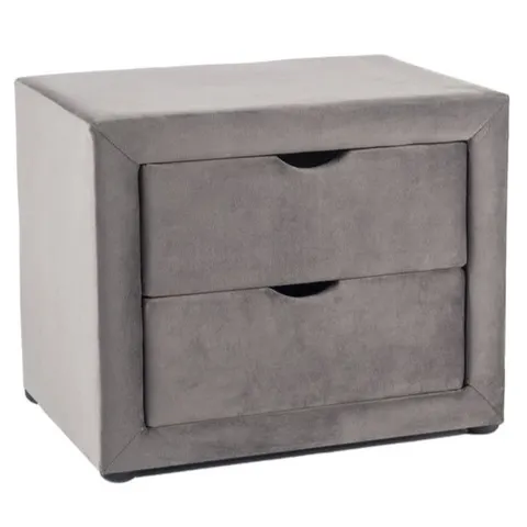 Szafka nocna 2 szuflady ET-002 velvet szary