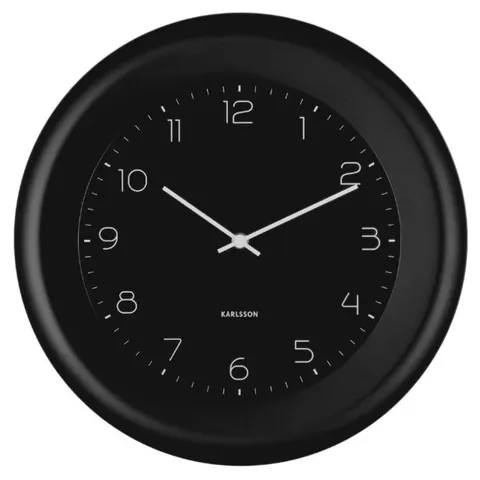 Zegar ścienny DUAL DISC czarny