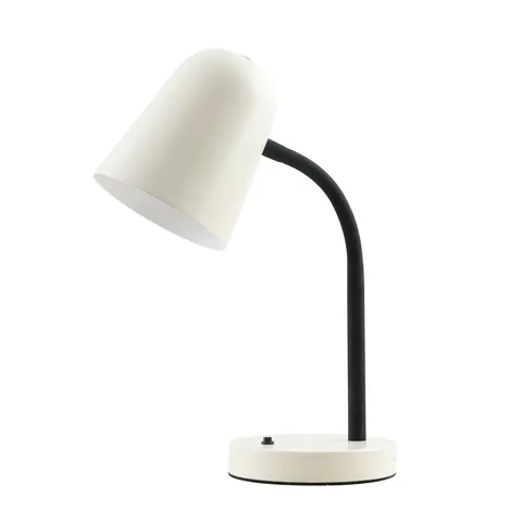 Lampka biurkowa PRATO biała 1xE27 drewno stojąca Italux TB-37643-BG
