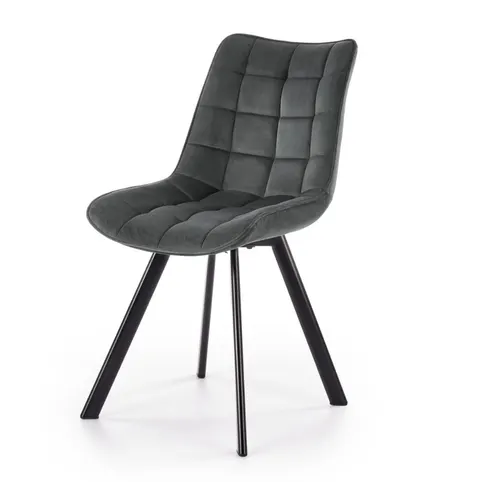 Krzesło tapicerowane K332 velvet ciemny szary