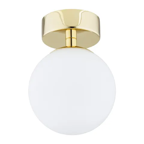 Lampa sufitowa Plafon Flavio 4004 Argon 1xE14 7W Stal Mosiądzowana/ Szkło, Mosiądz/ Klosz Opal Mat