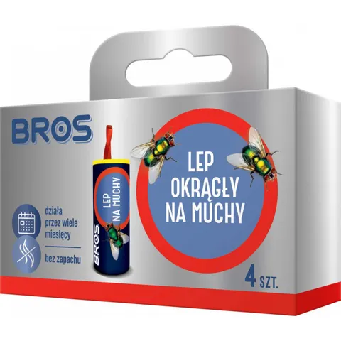 BROS Lep na muchy OKRĄGŁY, 4 szt