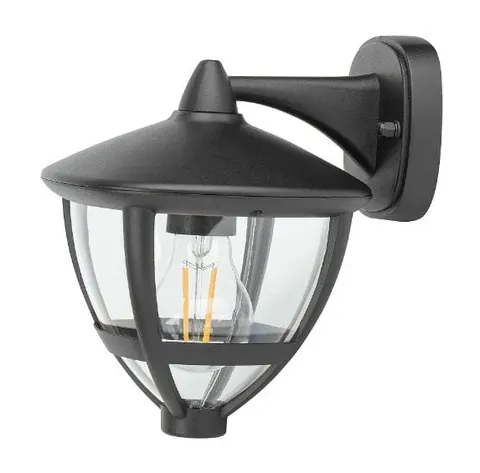 Czarna zewnętrzna lampa ścienna kinkiet elewacyjny Nowodvorski 10495 Amelia E27 IP44