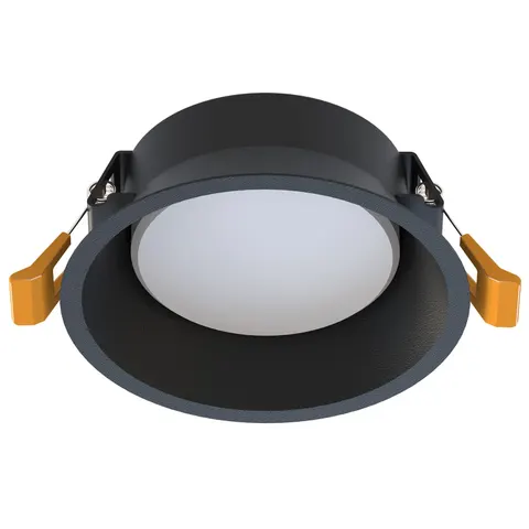Czarna okrągła lampa podtynkowa Nowodvorski 10843 Uno M GX53 12cm