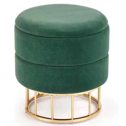 Pufa MINTY z pojemnikiem velvet zielony