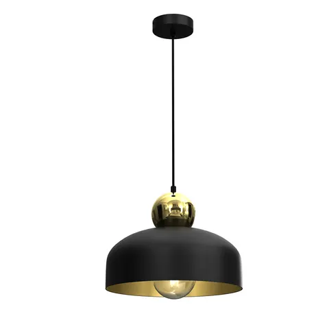 Lampa wisząca HARALD czarna, złota