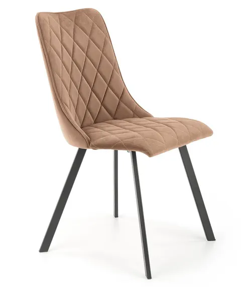 Krzesło tapicerowane K450 velvet beż