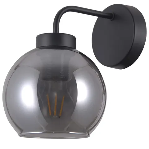 Lampa ścienna POGGI kinkiet czarny 1xE27 Italux WL-28028-1