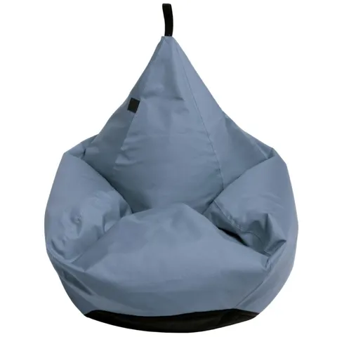 Puf TIPI XL niebieski melanż o fakturze lnu