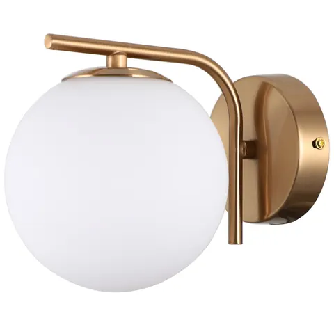 Lampa ścienna RADDI kinkiet złoty 1xG9 Kula Italux WL-5510-1-HBR