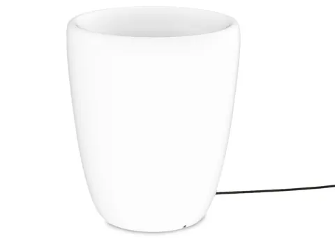 Zewnętrzna lampa stojąca świecąca biała donica Nowodvorski 9711 Flowerpot S E27 IP44 41cm x 35cm