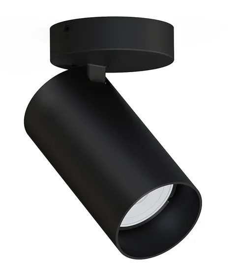 Czarna regulowana lampa sufitowa punktowa spot reflektorek Nowodvorski 7838 Mono GU10