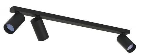 Lampa sufitowa czarna listwa 70cm z trzema regulowanymi reflektorami punktowymi Nowodvorski 7842 Mono III 3xGU10