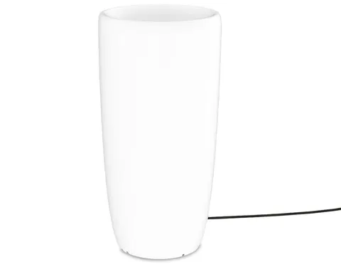 Biała zewnętrzna przenośna świecąca donica Nowodvorski 9712 Flowerpot M E27 IP44 70cm x 35cm
