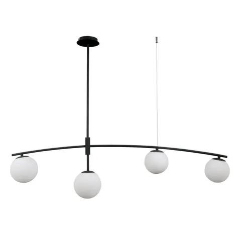 Lampa sufitowa SENAI 4xG9 czarna Kule Białe Italux PND-31322-4A-SB