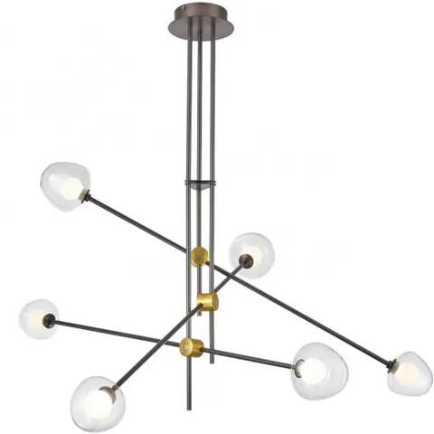 Lampa wisząca ROMILY 6 kawowy