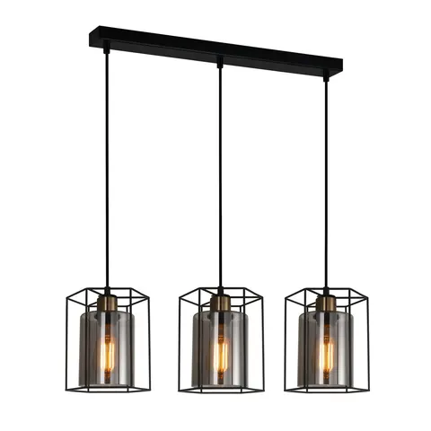 Lampa sufitowa KALULA 3xE27 czarna Italux PND-78901-3-BK+SG7