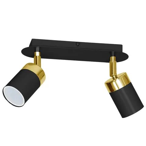 Lampa sufitowa JOKER BLACK/GOLD 2xGU10 | MLP6124 Milagro