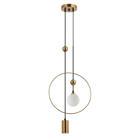 Lampa sufitowa TROSTI 1xG9 +1xGU10 mosiądz Italux PND-428892-BRO