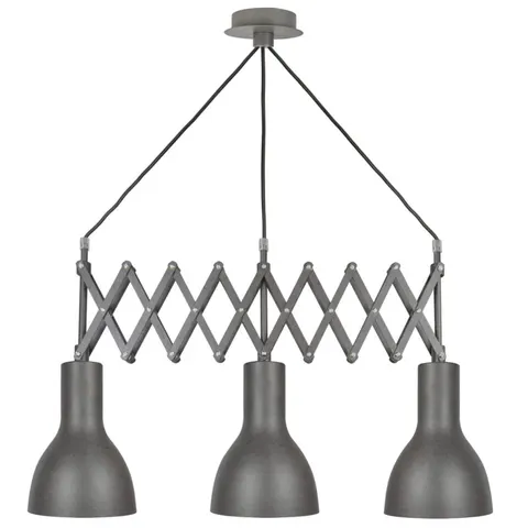 Lampa sufitowa wisząca TESLA III szara