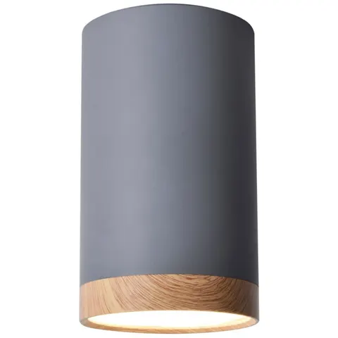 Lampa sufitowa, spot TUBA 15 szara