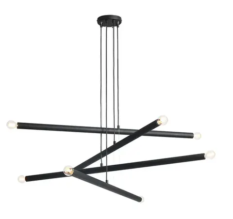Lampa wisząca TUBO 8 czarna