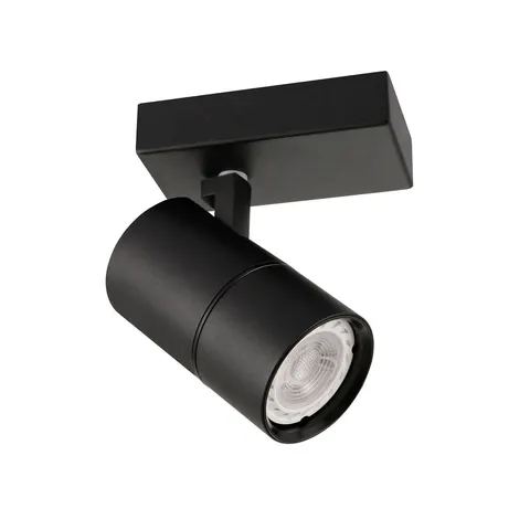 Spot LACONI 1xGU10 czarny tuba reflektor Italux SPL-2813-1B-BL