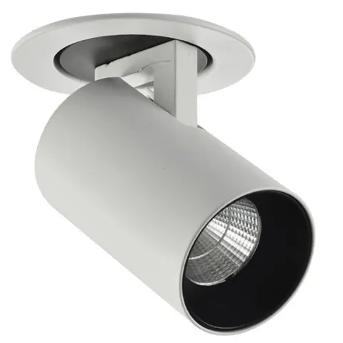 Lampa podtynkowa, wpust LUNA biało-czarny
