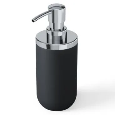 Dozownik do mydła JUNIP 380 ml czarno-srebrny