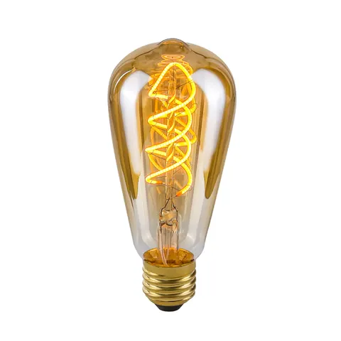Żarówka E27 4W 2200K ST64 Spiral Amber