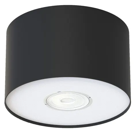 Czarno biała lampa sufitowa tuba krótka walec spot Nowodvorski 7603 Point S GU10 8cm x 12,7cm