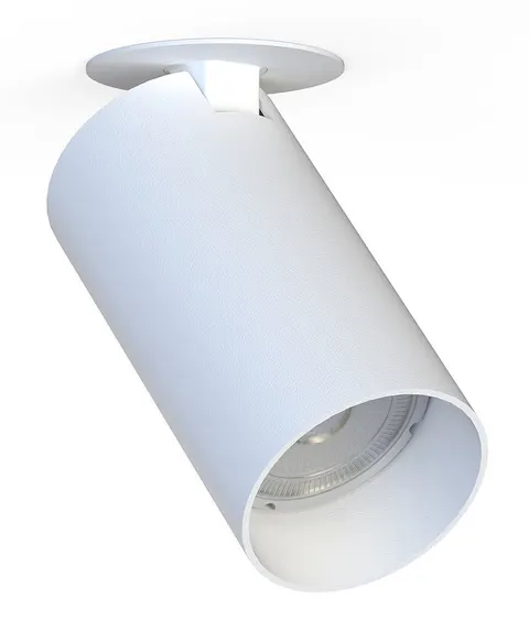 Biała lampa podtynkowa wpustowa z wystającym reflektorem Nowodvorski 7827 Mono Surface GU10