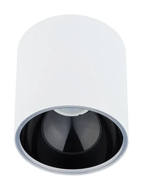 Biało czarna lampa sufitowa tuba walec spot Nowodvorski 8195 Halo GU10 12,7cm x 12,7cm