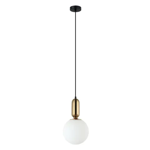 Lampa sufitowa ALDEVA 1x40W brąz antyczny Kula 20 cm Italux PND-02340-1M-BRO