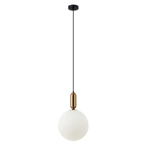 Lampa sufitowa ALDEVA 1xE27 brąz antyczny Kula 30cm wisząca Italux PND-02340-1L-BRO
