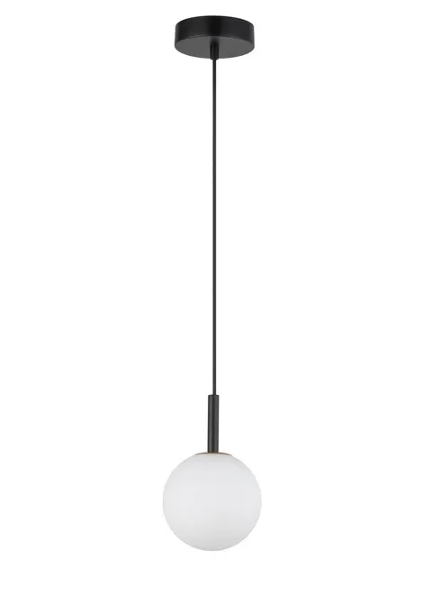 Lampa sufitowa GAMA 1xG9 czarna kula biała Sigma 33404