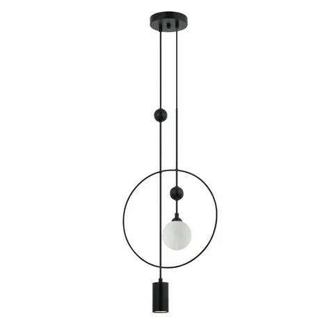 Lampa sufitowa TROSTI 1xG9 +1xGU10 czarna Italux PND-428892-BK