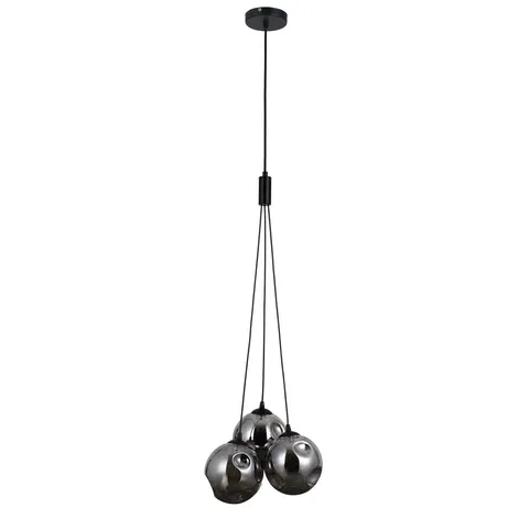 Lampa sufitowa PERLOS 3xG9 czarna dymione kule Italux PND-54456-3A-HB-SMG