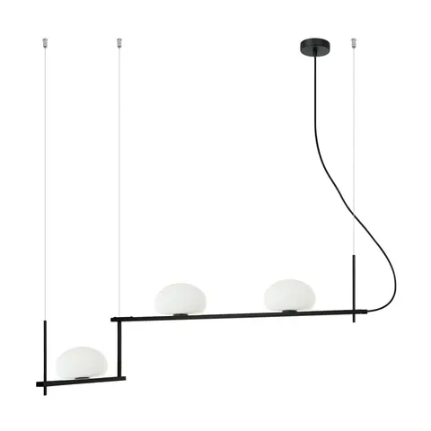 Lampa sufitowa KERNIO 3xG9 czarna kule Italux PND-357783-BK+W